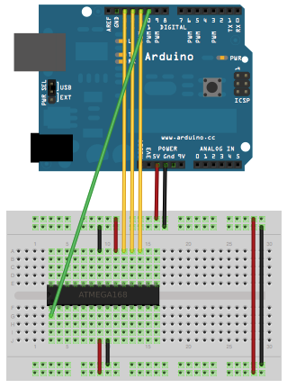 Programování ATmega pomocí Arduina s minimem součástek.