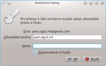 KMail - dotaz na heslo