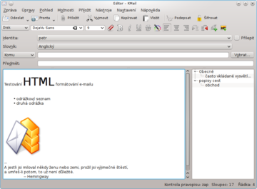 KMail - HTML