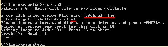 RawWrite pro DOS