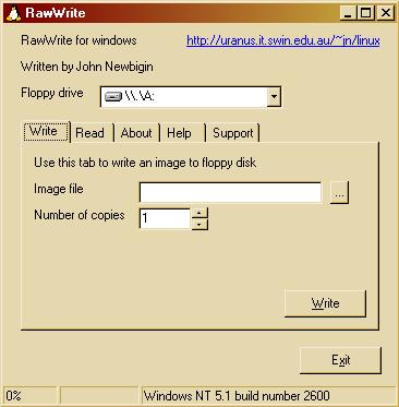 RawWrite pro Windows